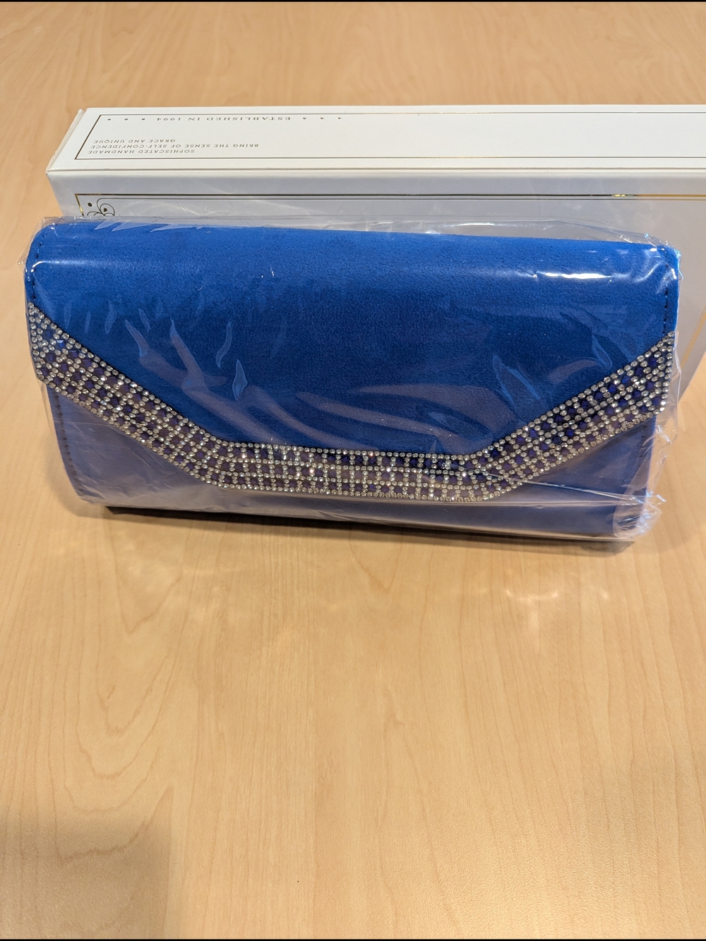NWOT MYLONI Women Faux Suede Evening Clutch Purse Envelope Handbags Cocktail